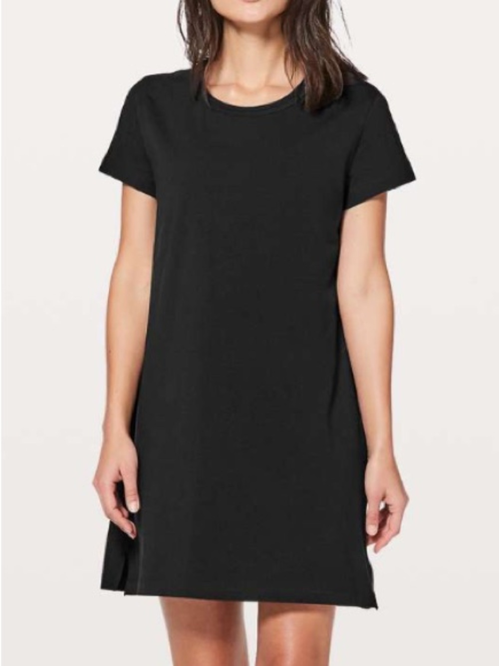 Lululemon Day Tripper T Shirt Mini Dress Black Open Back Eight